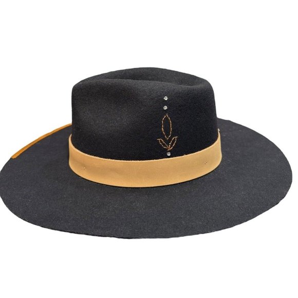 NWT San Diego Hat Company Womens Music City Fedora Hat Wool Black main image 7